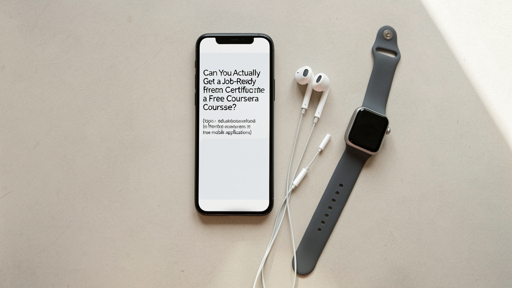 Editorial image illustrating Can You Actually Get a Job-Ready Certificate from a Free Coursera Course?